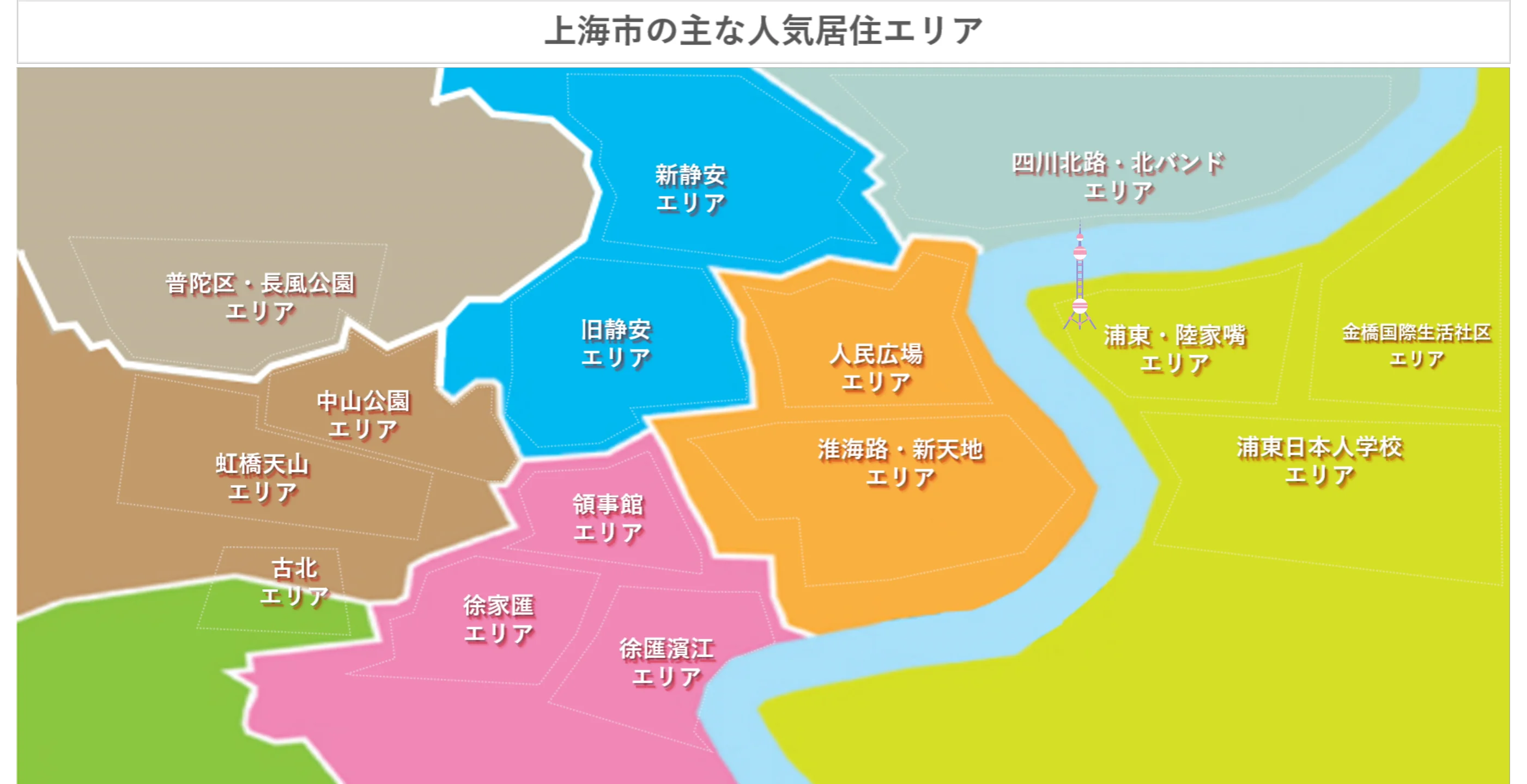 上海人気エリアマップ